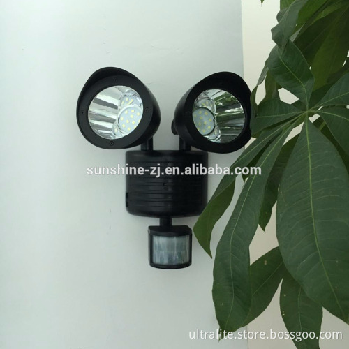 Twin Head Solar Security Light Led Light With Sensor